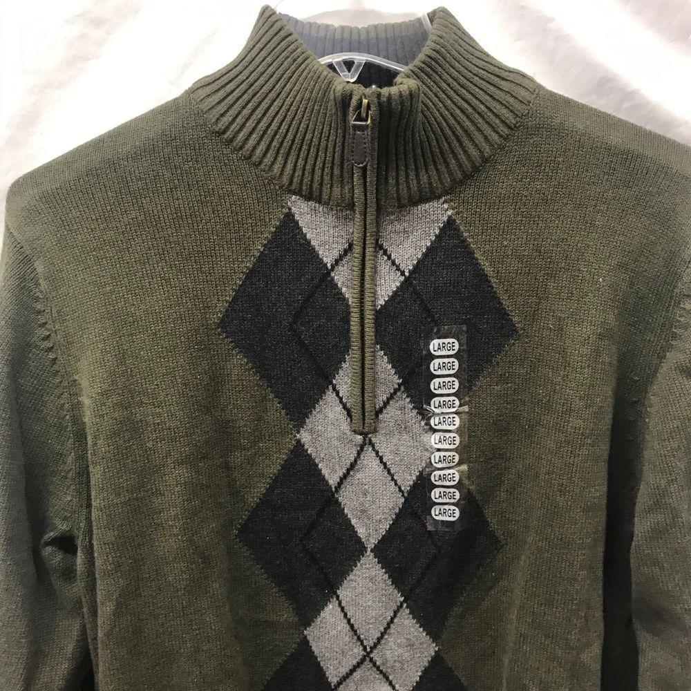 Oscar De La Renta  Argyle Pattern Sweater